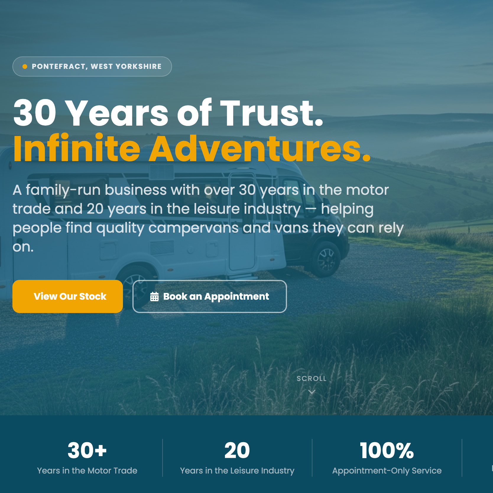 Carbotix dealer website example — campervan specialist